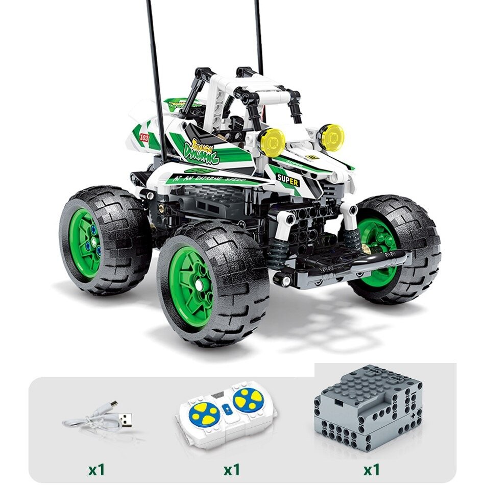 Voiture de Course Radiocommandée en Blocs à Assembler