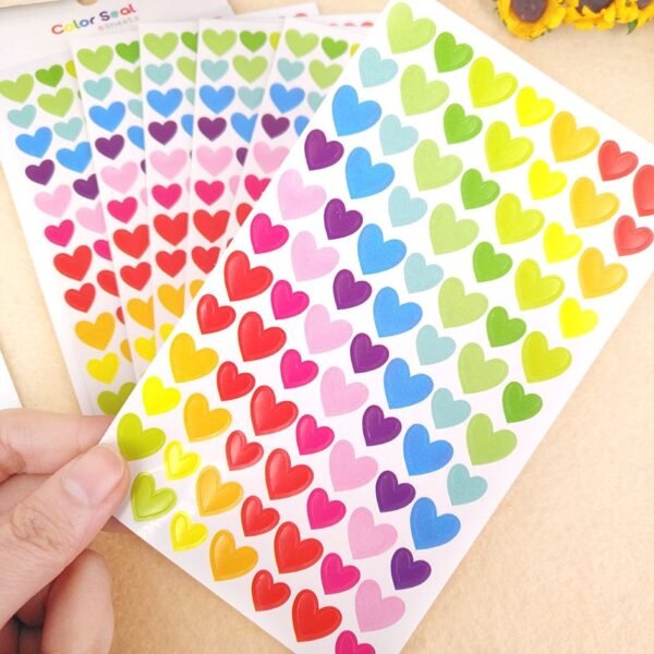 Lot de stickers cœur et étoile - 8