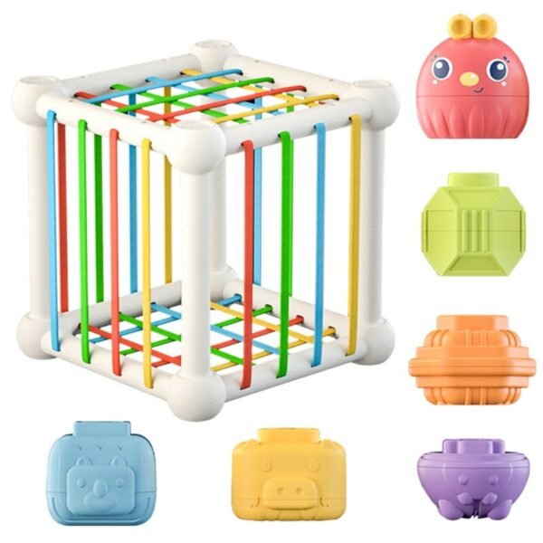 Cube trieur de formes chenille - 5