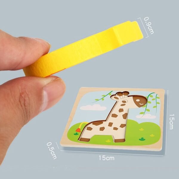 Puzzle 3D en Bois Animaux - 14