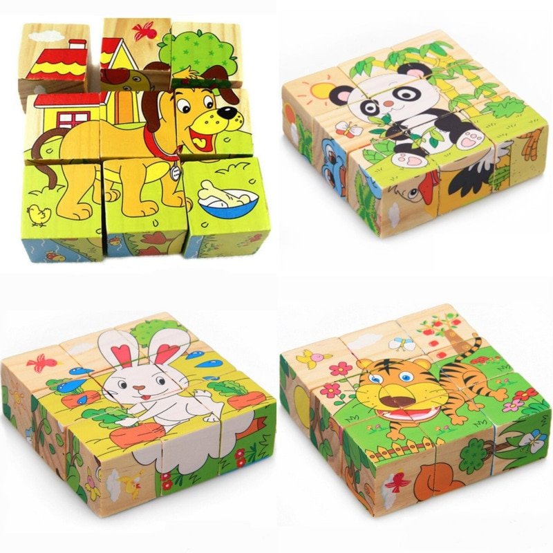 Blocs en Bois à Thèmes Variés