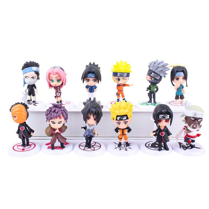 Lot de 6 figurines Naruto Sasuke