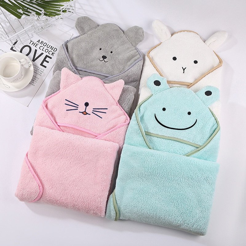 Serviette de bain pour bébé à capuche