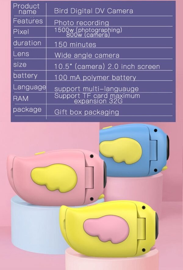 Caméscope portable pour enfants 1080P - 16