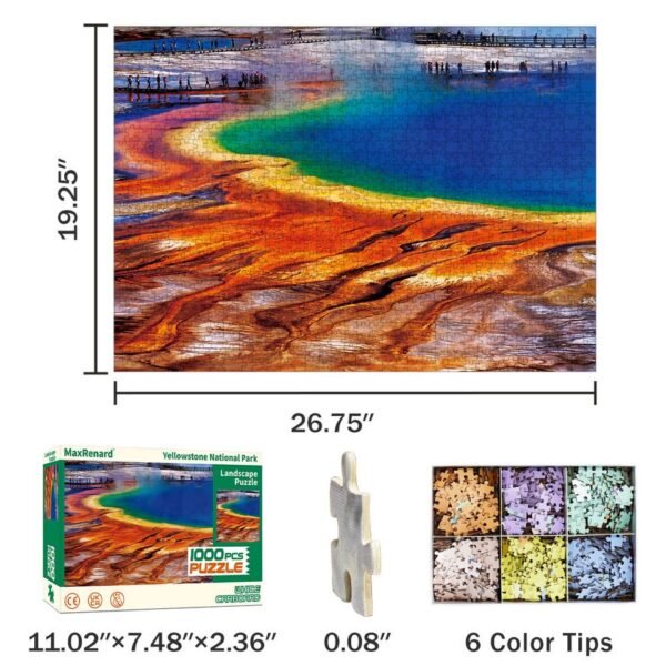 Puzzle 1000 pièces "Paysage de Yellowstone" - 1
