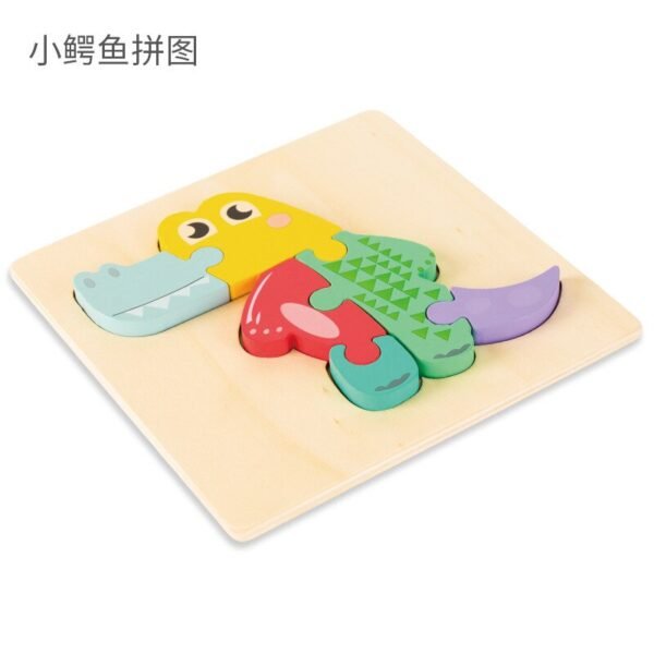 Puzzle 3D en bois animaux et trafic - 7