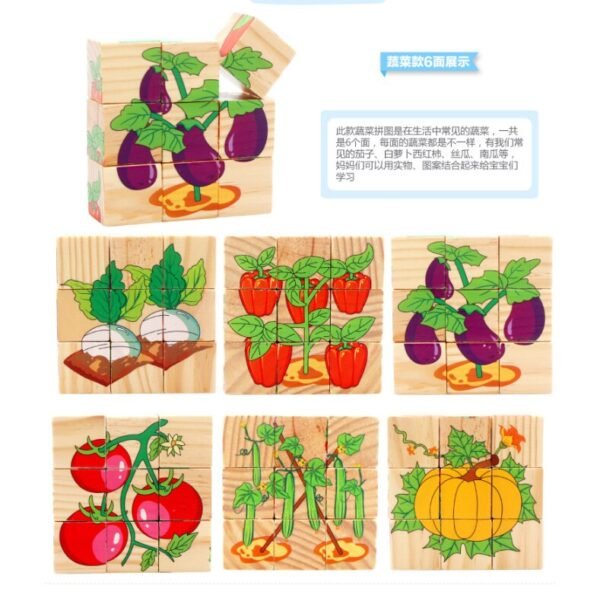Blocs en Bois à Thèmes Variés - 6