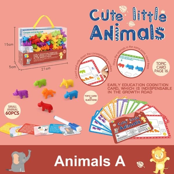 Ensemble Montessori d'Animaux Colorés - 9