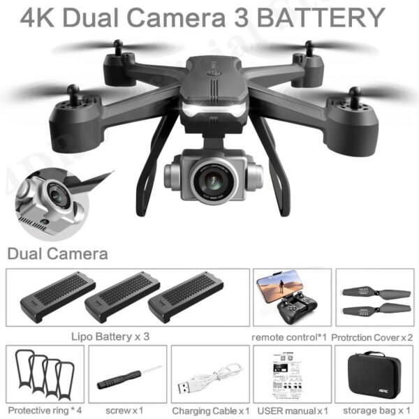 Mini Drone avec Double Caméra 4K - 7