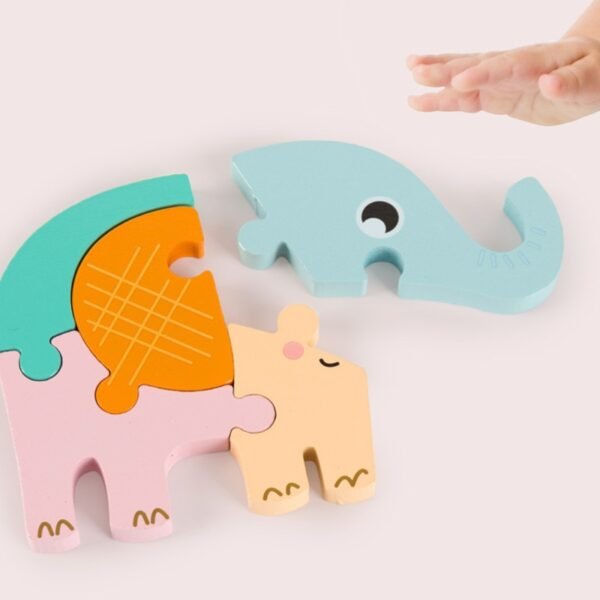 Puzzle 3D en bois animaux et trafic - 17