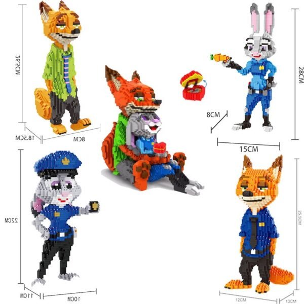 Ensemble de construction de personnages de dessins animés - 2