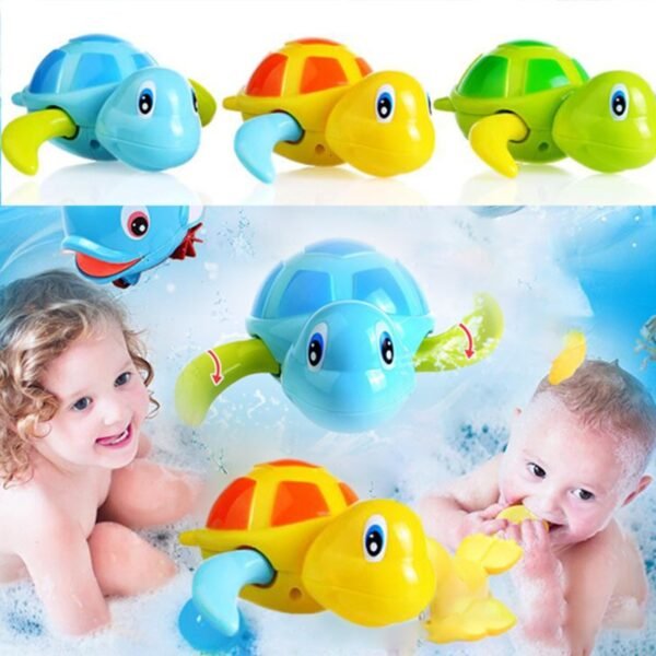 Jouet de bain tortue à remonter