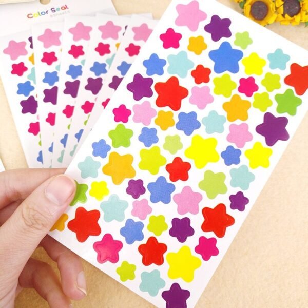 Lot de stickers cœur et étoile - 5