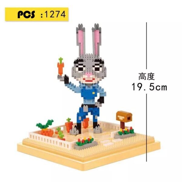 Blocs de construction dessins animés Lapin et Renard - 2