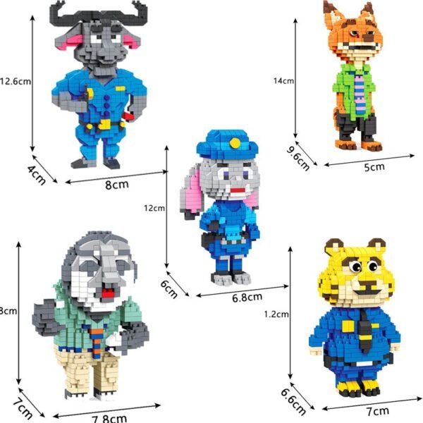 Blocs de construction dessins animés Lapin et Renard - 9
