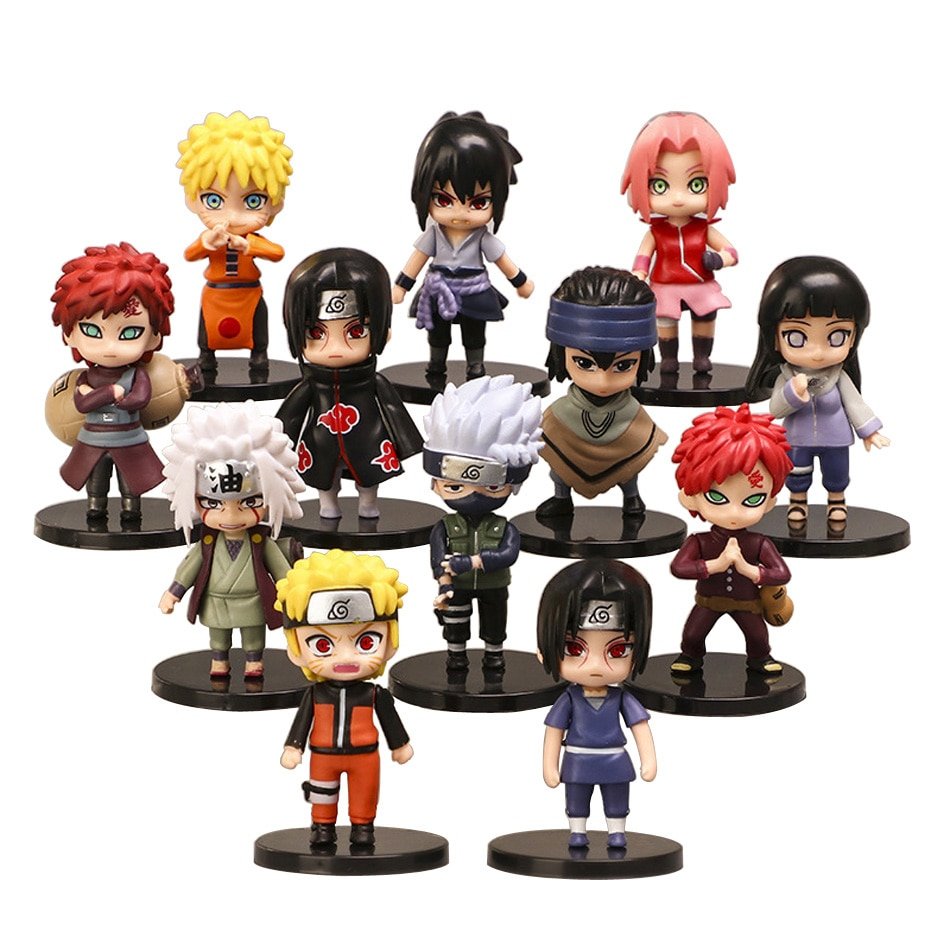 Lot de 12 Figurines "Naruto Shippuden" Version Q