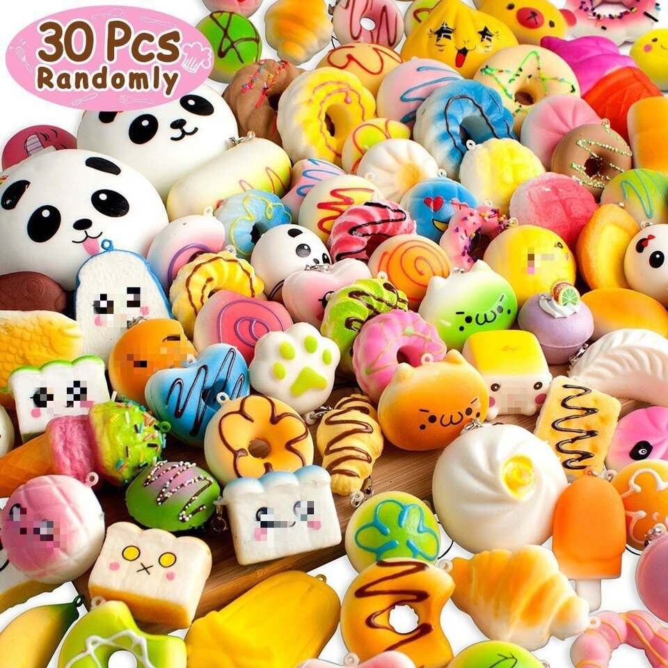 Assortiment de mini squishies gourmands