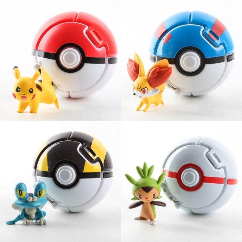 Ensemble de 4 Figurines Pikachu Articulées