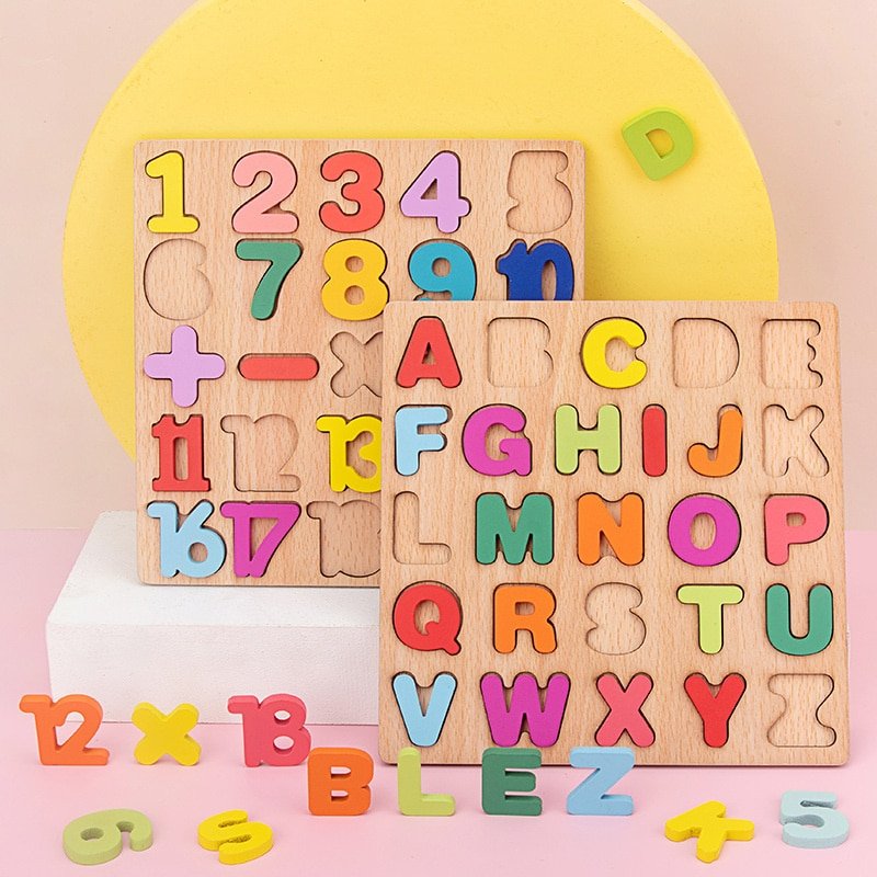 Puzzle Bois Alphabet et Chiffres