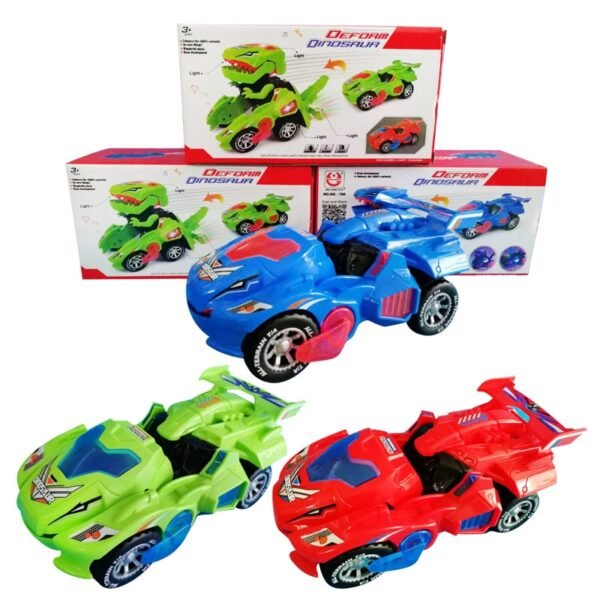 Dino-Voiture Transformable Lumineux - 1