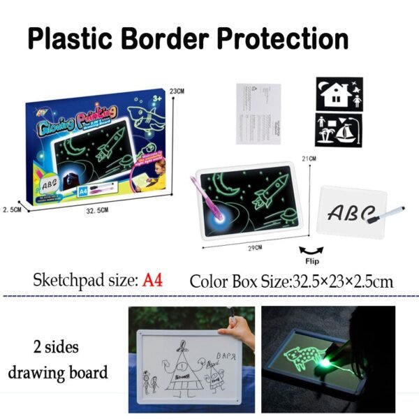 Tablette de dessin lumineuse pour enfants - 8