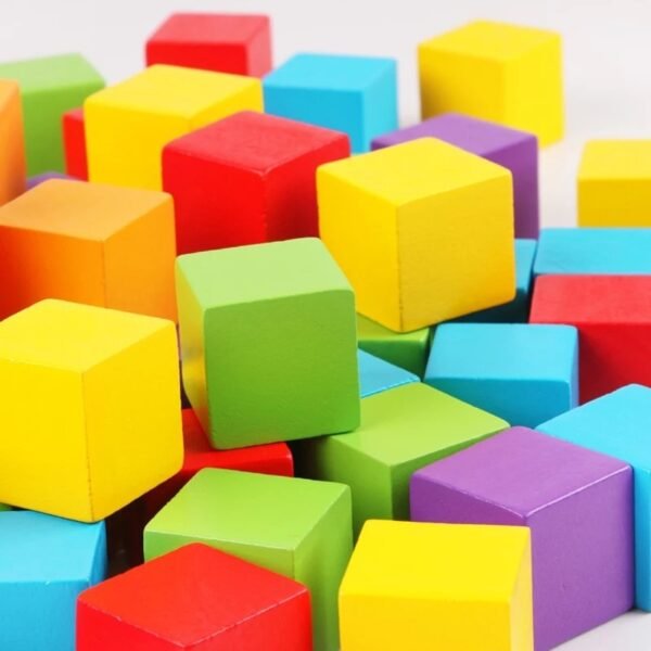 Cubes en Bois Colorés - 3