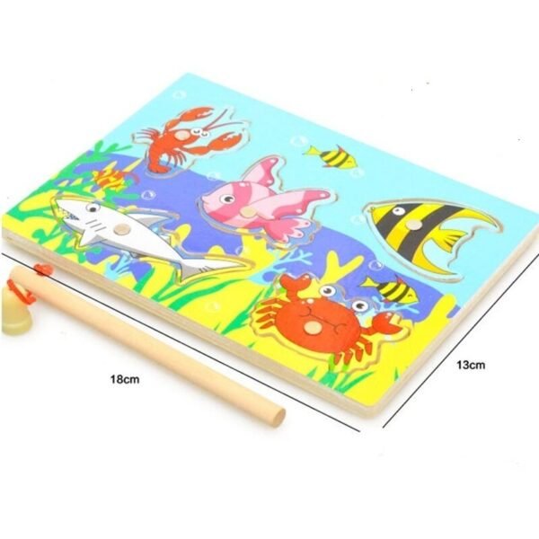 Jeu de pêche magnétique en bois - 4