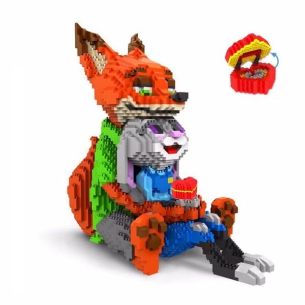Blocs de construction dessins animés Lapin et Renard - 12
