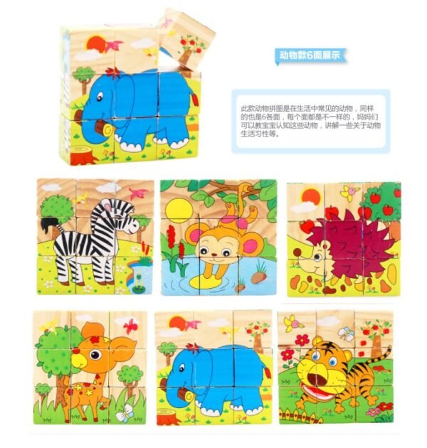Blocs en Bois à Thèmes Variés - 10