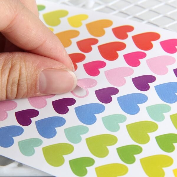 Lot de stickers cœur et étoile - 4