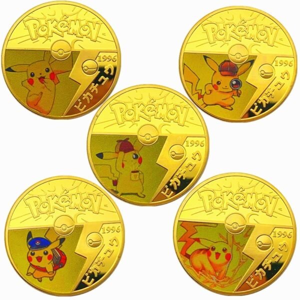 Pièces Collection Pikachu Dorées