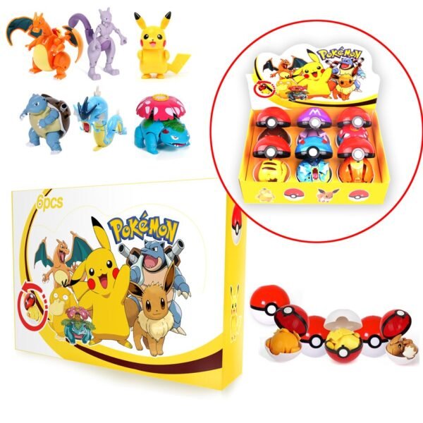 Lot de Poke Balls transformables - 25