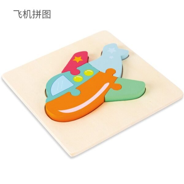 Puzzle 3D en bois animaux et trafic - 6
