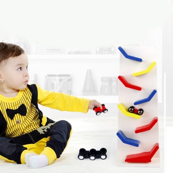 Circuit de voitures en bois Montessori