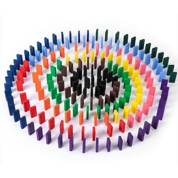 Domino en Bois Arc-en-ciel (120 pièces) - 1