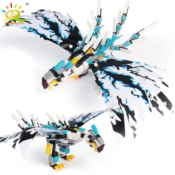 Ensemble de construction aigle avec figurines de ninjas