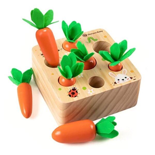 Jeu d'empilage de carottes en bois - 2