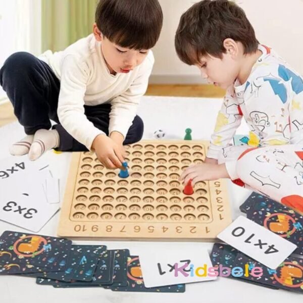 Tableau de multiplication en bois - 5