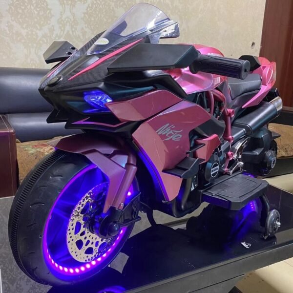 Moto électrique tricycle pour enfants avec lumières - 8