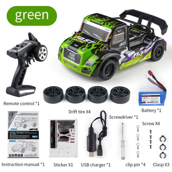 Voiture 4WD télécommandée avec lumières LED - 5