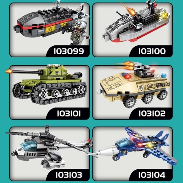 Kit Robots et Véhicules Militaires 6 en 1 - 5