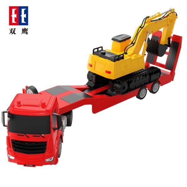 Camion-remorque radiocommandé avec excavatrice - 7