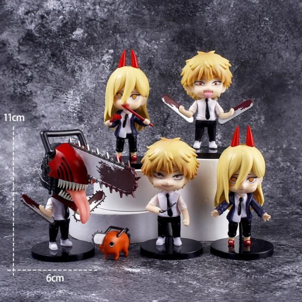 Lot de 6 Figurines "Chainsaw Man" Version Q