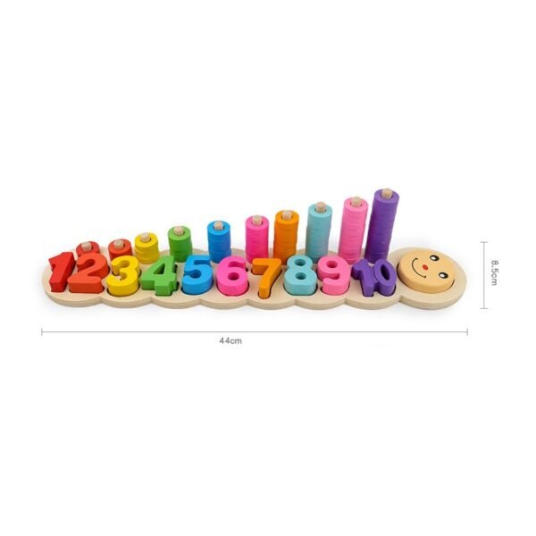 Jouet en bois Montessori de mathématiques et pêche - 7
