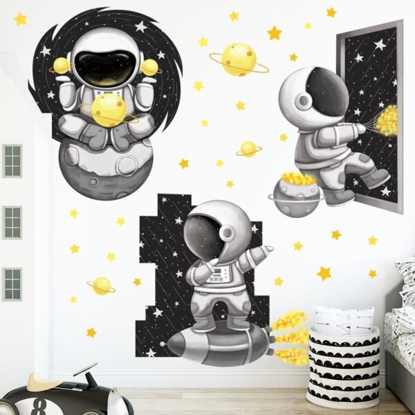 Autocollant Mural Espace & Astronaute