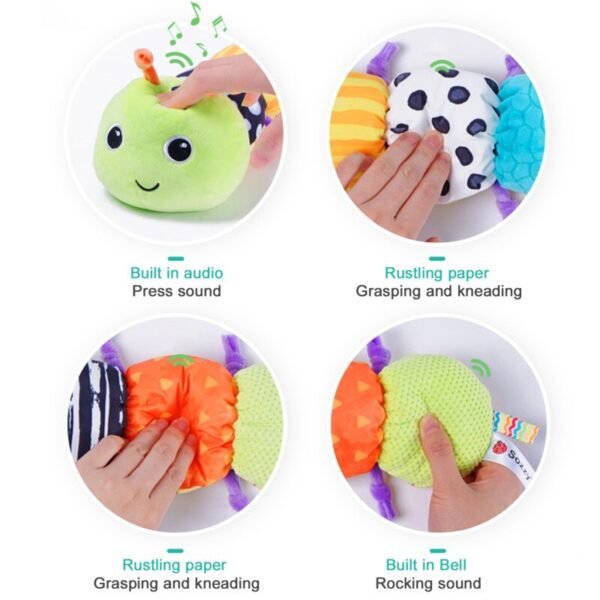 Jouet musical en peluche chenille - 4
