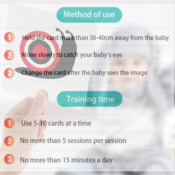Cartes de stimulation visuelle pour bébé - 9