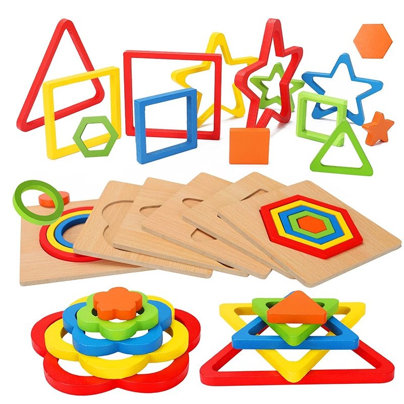 Puzzle de formes en bois