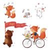 Sticker Mural Animaux Cartoon