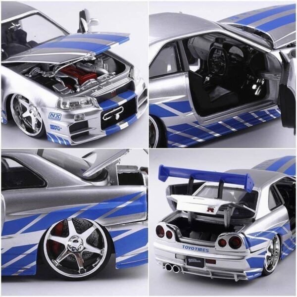 Modèle de Voiture Nissan GTR R34 Skyline 1:24 - 5